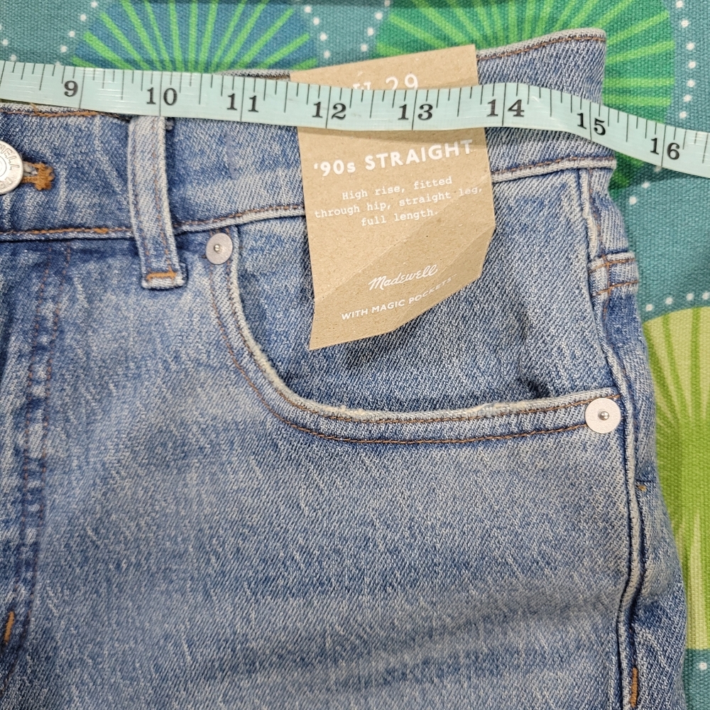 Madewell The '90s Straight Jean NN457 NWT, SZ 29 - Picture 9 of 11